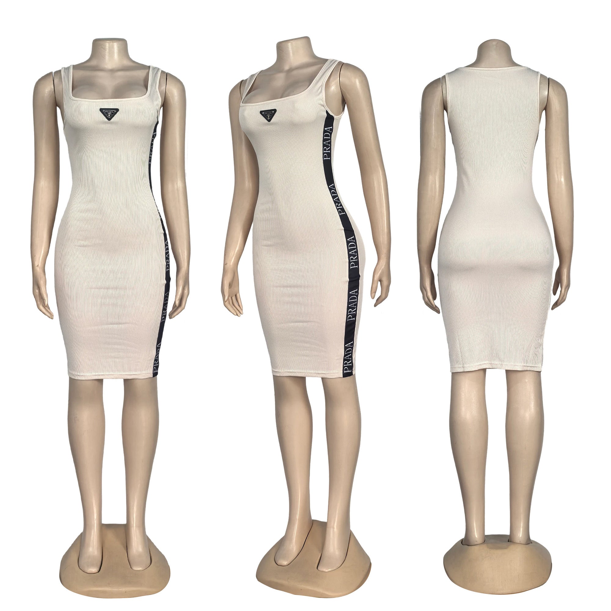 Women sexy knitting sleeveless dress 5