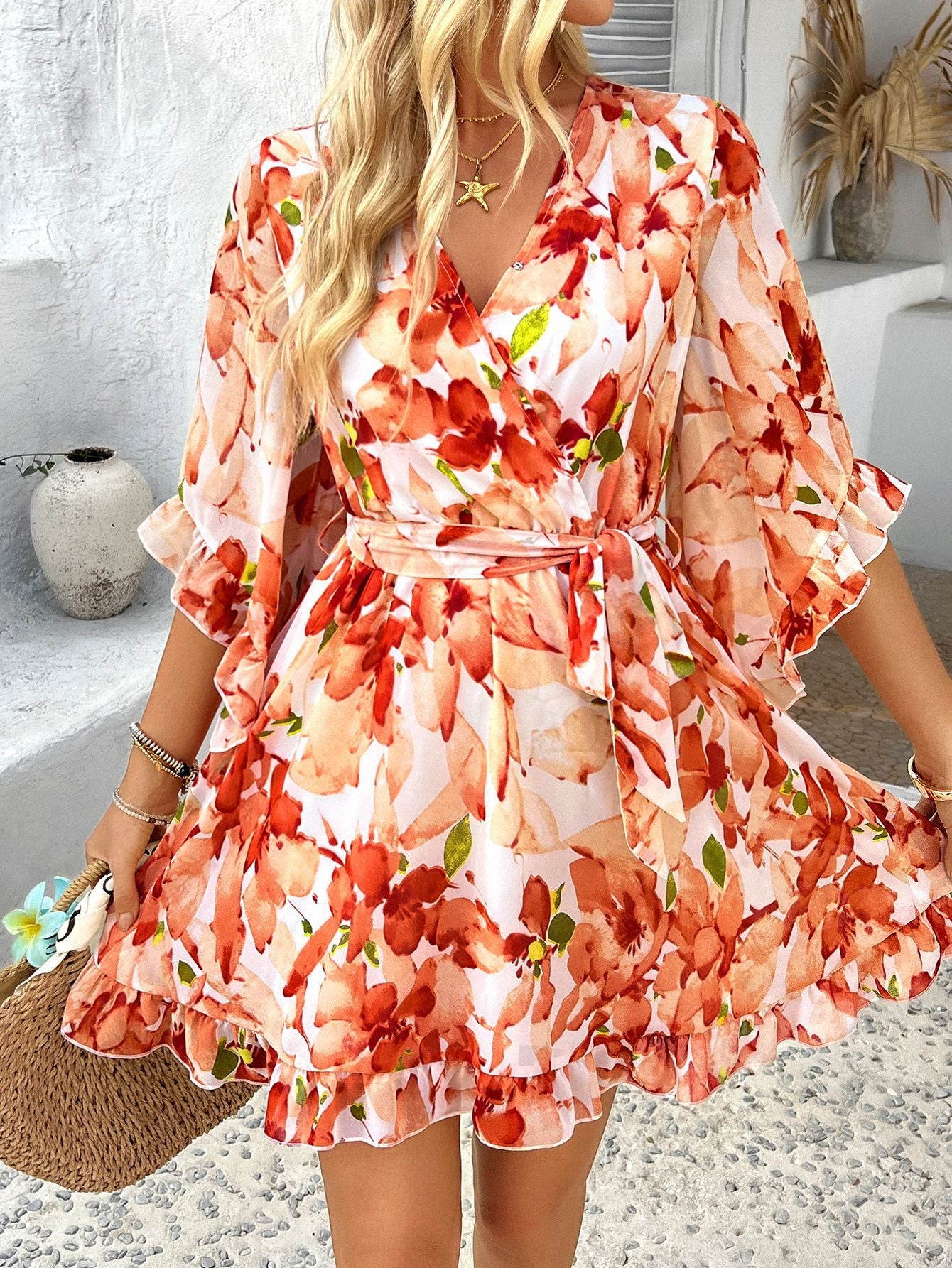 Women's Spring/Summer Holiday Casual Print Dress 5