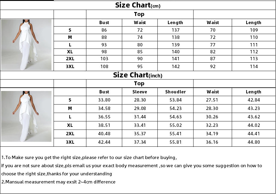 Women Sleeveless Irregular Top and Wide-leg Pants Two-Piece Set 20