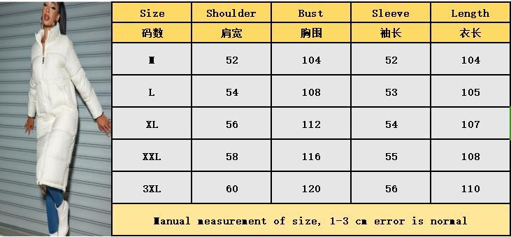 Winter Women Cotton-padded long Jacket Women Fashion Zipper Solid Color Warm Coat 15