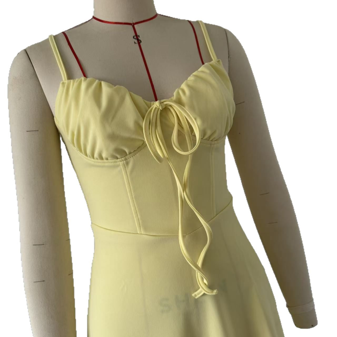 Women's Summer Lace-Up Slim Waist Strap Dress 11