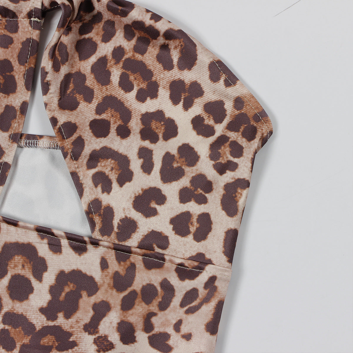 Women's Chic Leopard-Print Slim Sexy Low-Back Dress 11