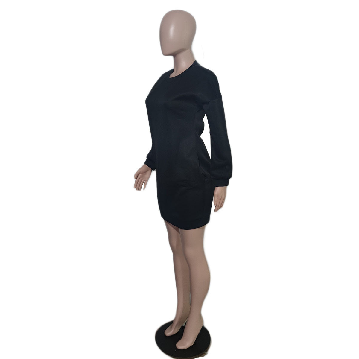 Women Casual Long Sleeve Pocket Dress 10