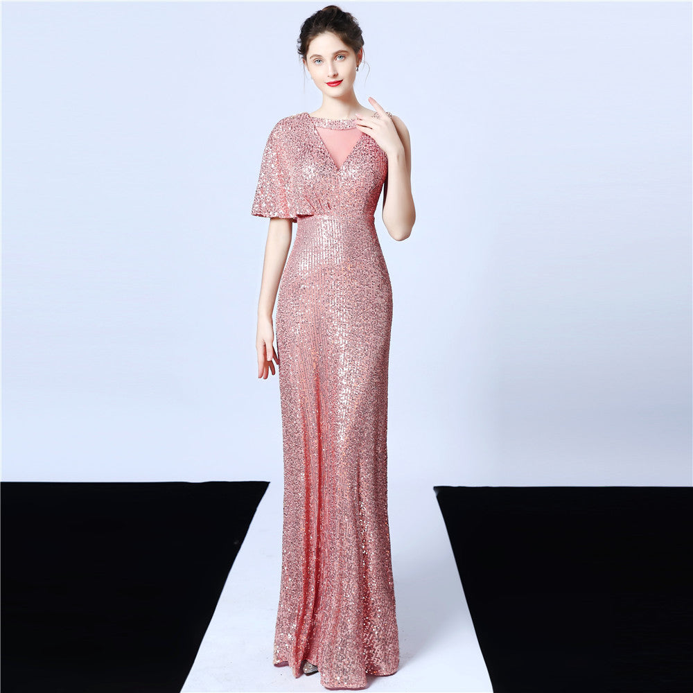 Plus Size Beauty Sequins Long Formal Party Evening Dress 3