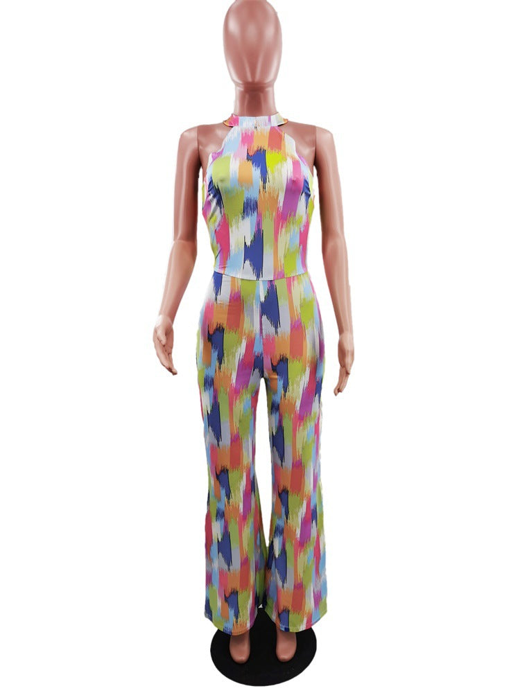 Women printed Casual striped jumpsuit 6