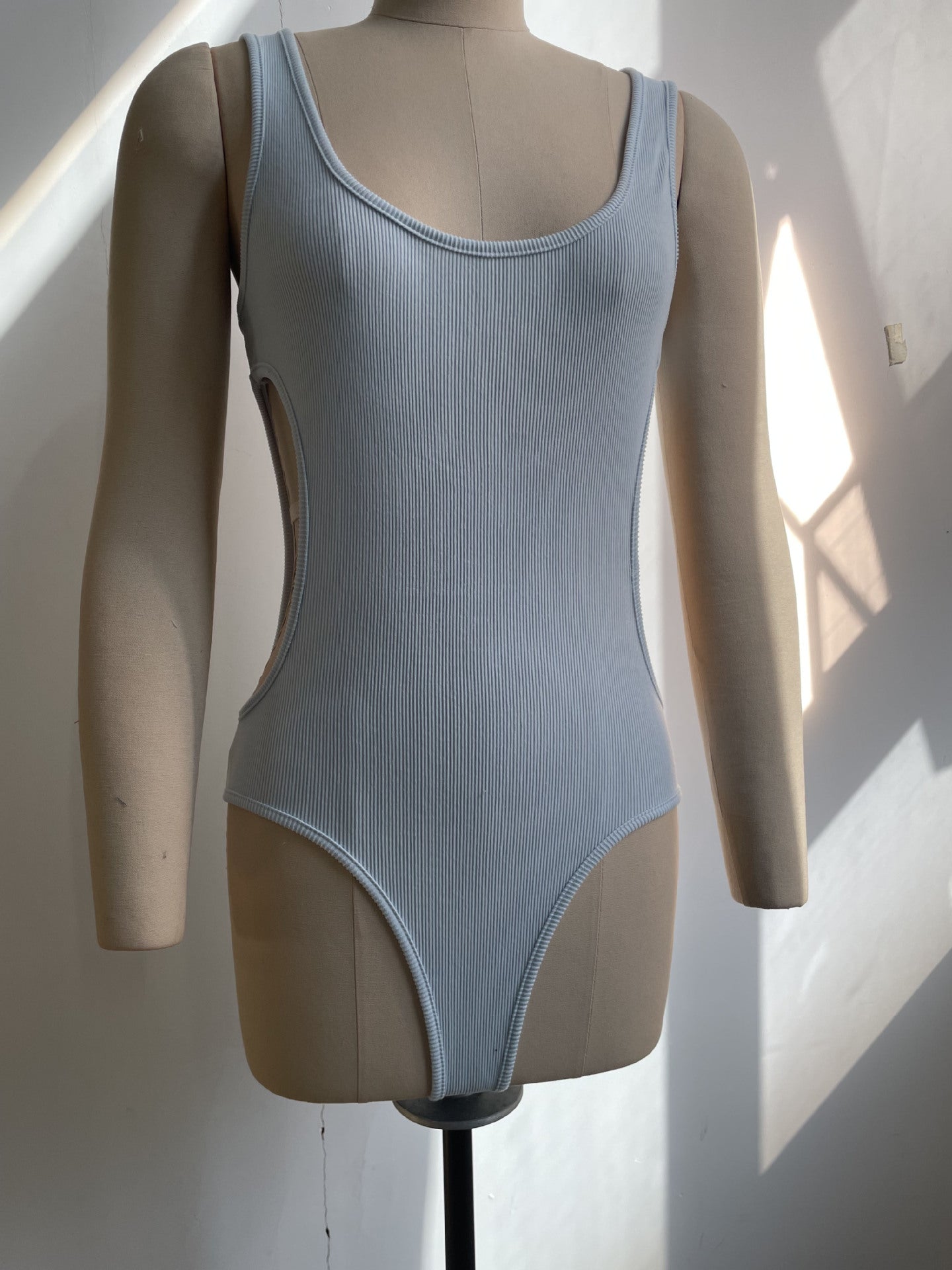 Women's Knitted Strap Bodysuit Skirt Set 4