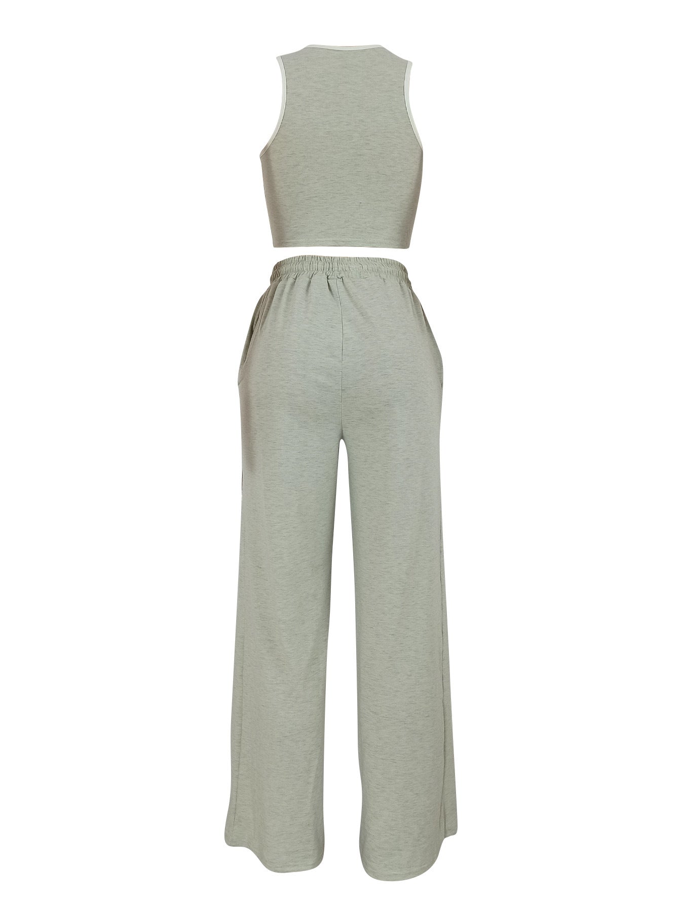 Women Casual Vest and Striped Pants Two-piece Set 10