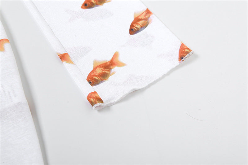 Women Summer Long Sleeve Off Shoulder Printed Bodycon Dress 14