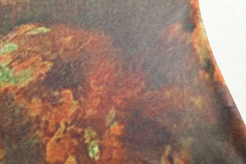 Fashion Printed Retro Long Sleeve Round Neck Hollow Lace-Up Bodycon Women's Dress 10