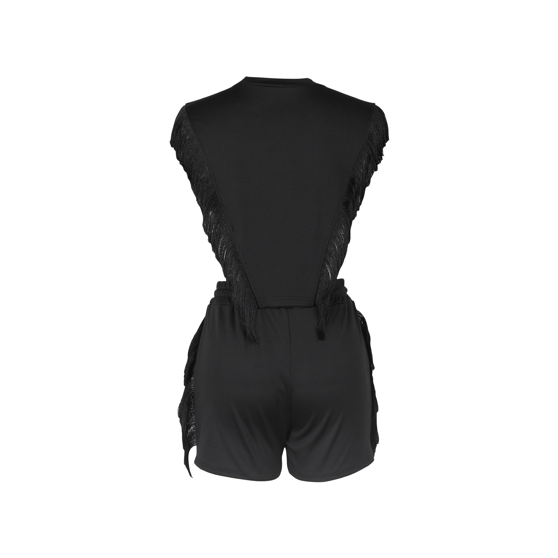 Women summer tassel vest shorts two-piece set 23