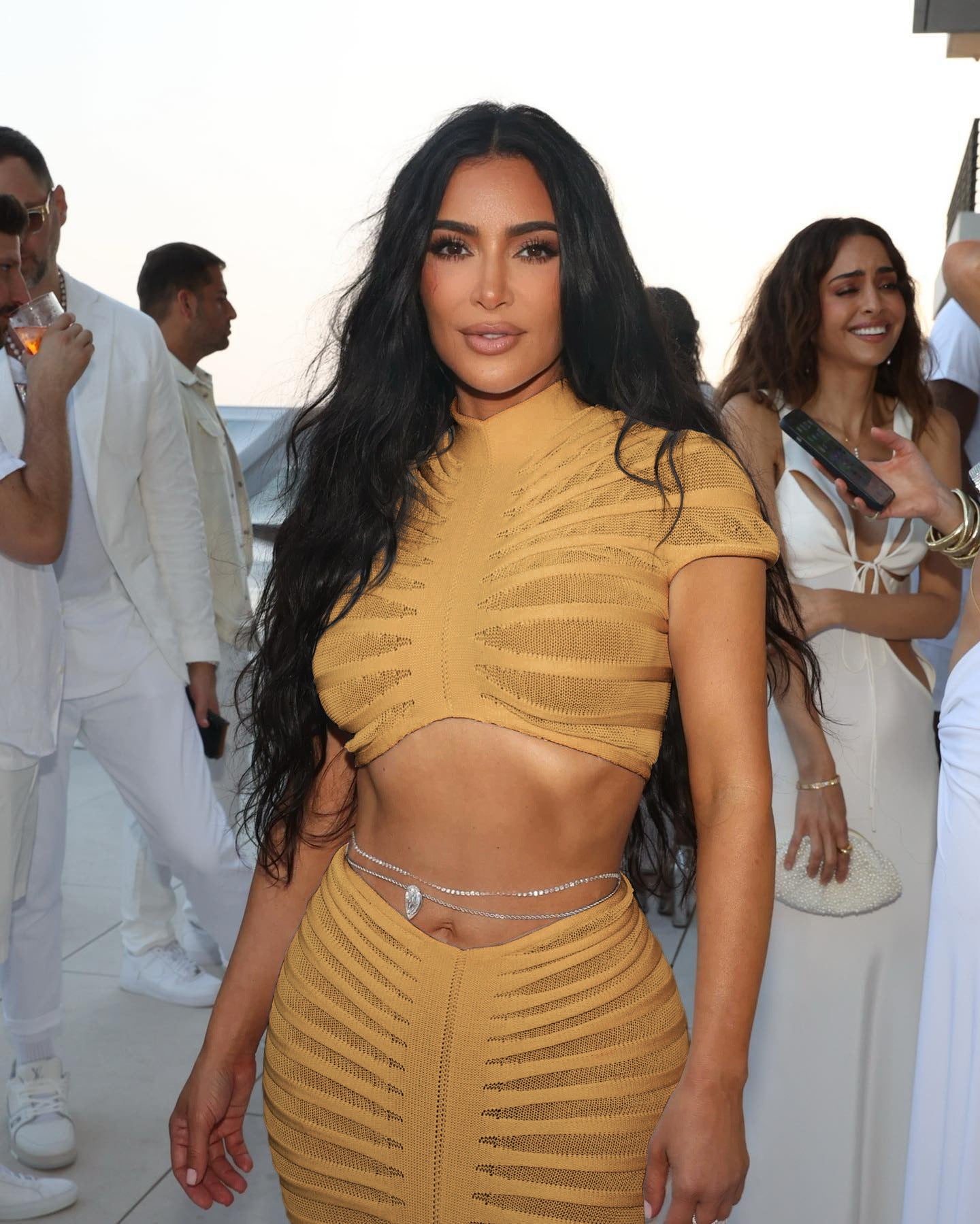 Women's Sexy Knitting See-Through Nightclub Low Waist Bodycon Two Piece Skirt Set 9