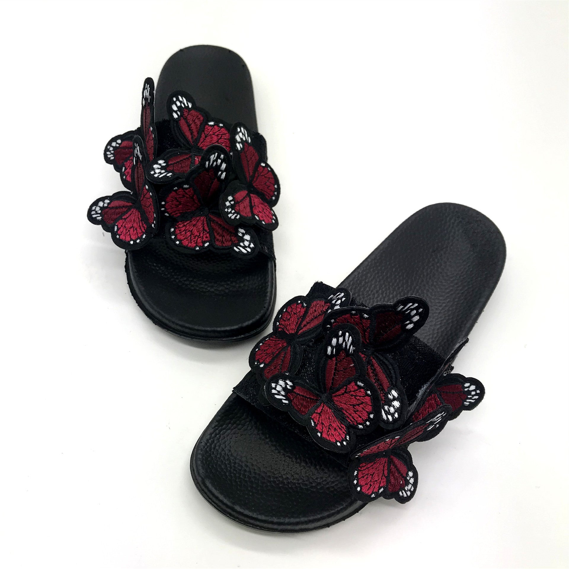 Women bowknot embroidered flip flops and flat shoes 22