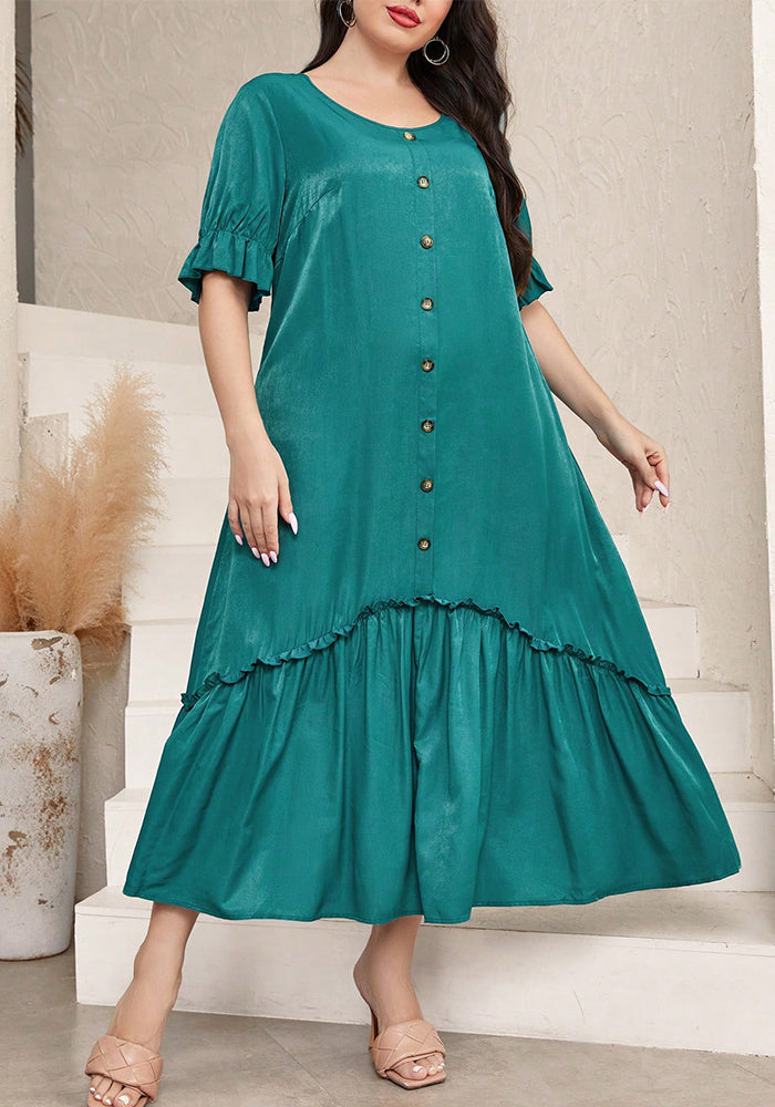 Plus size Women elegant career Loose Maxi Dress