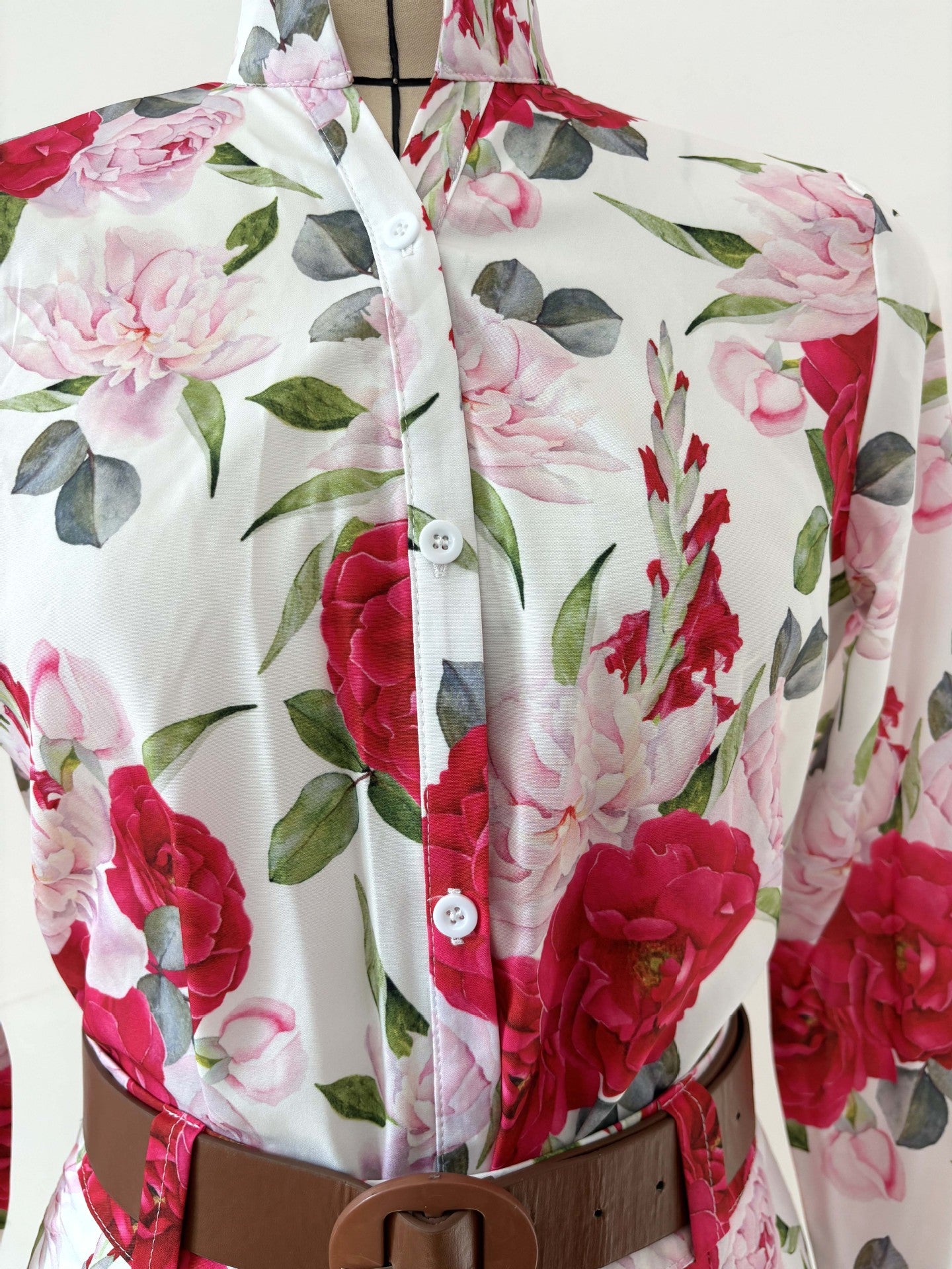 Women's Printed Long Sleeve Shirt Shorts Fashion Women's Two Piece Set 22