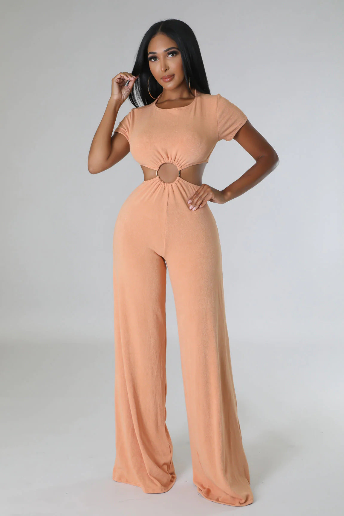 Sexy Patchwork Low Back Slim-Fitting Jumpsuit 8