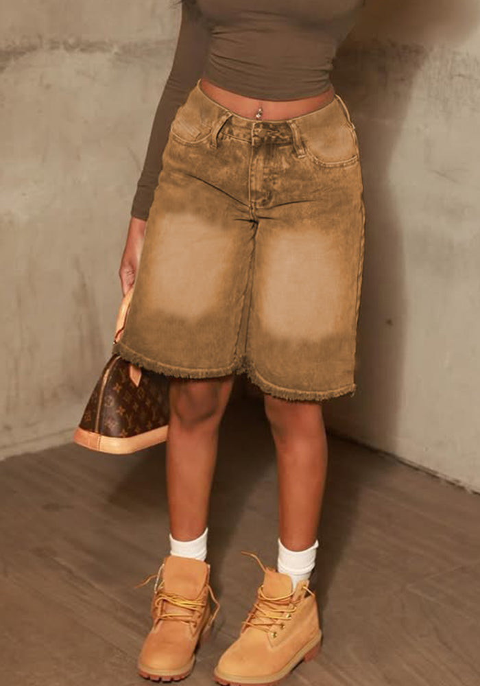 Women casual tassel Denim Shorts