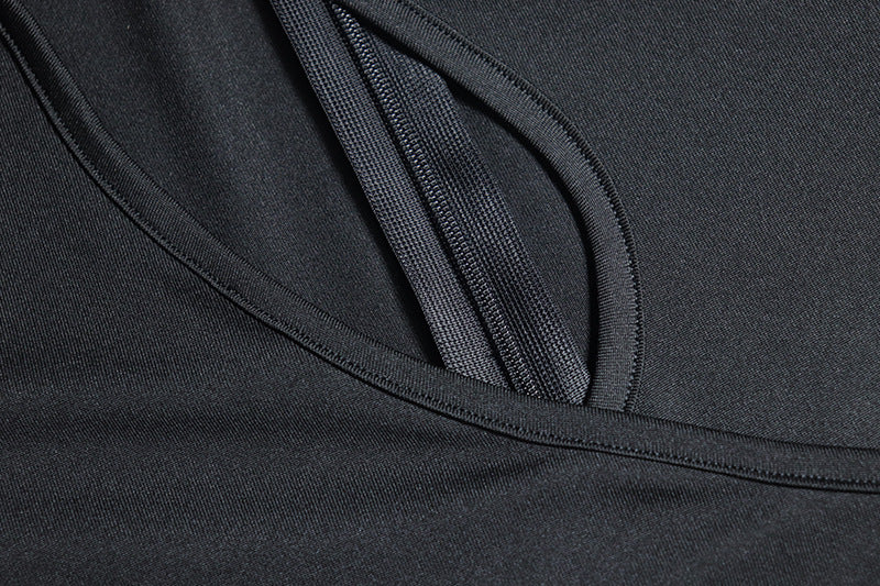 fashionable women's clothing solid color long sleeve hollow Tight Fitting jumpsuit 16