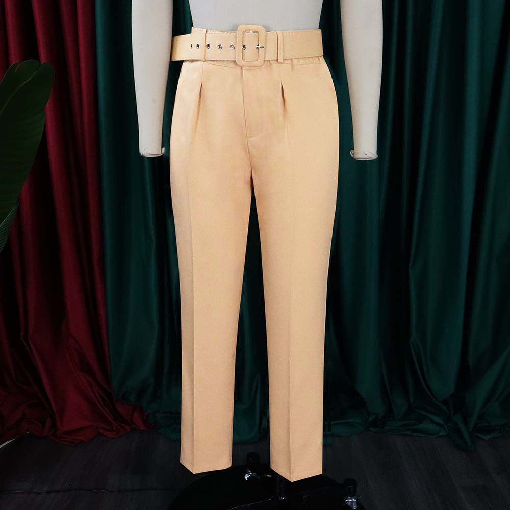 Women's Spring And Summer High Waist Casual Pants Slim Fit Set Career Women's Trousers Autumn Professional Pants 28
