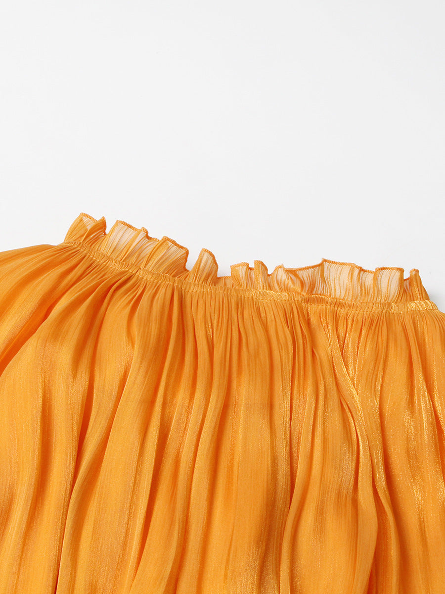 Summer Round Neck Ruffle Tie-Waist Party Cocktail Dress 11