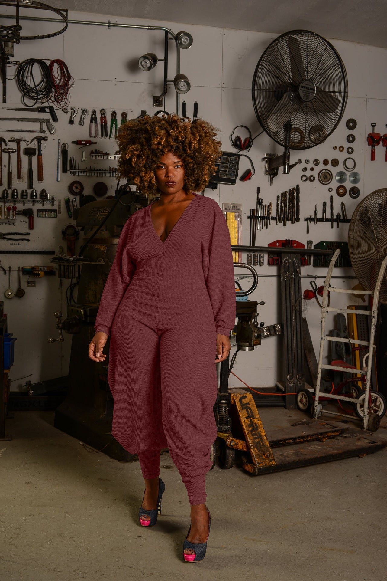 Women Ribbed Solid Patchwork Jumpsuit 11