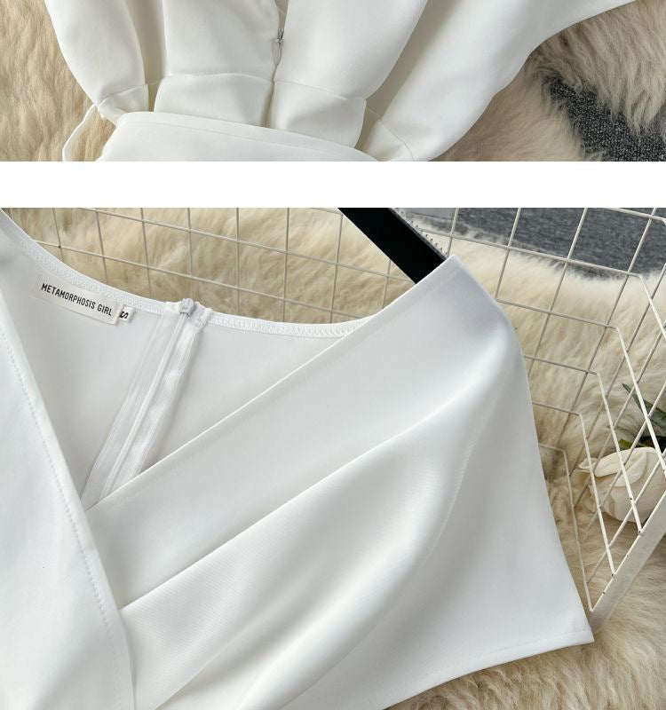 Summer Bow Tie Slim Waist Chic Formal Party Dress 14