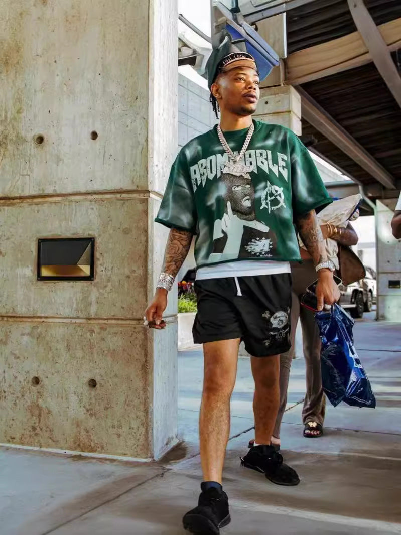 Women summer American print short sleeve T-shirt 6