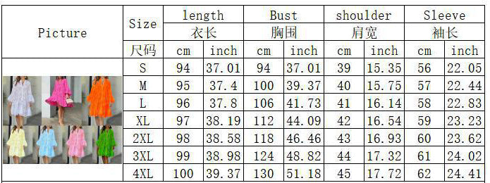 Spring And Summer Solid Color V-Neck Loose Embroidered Hollow Lace Dress 19