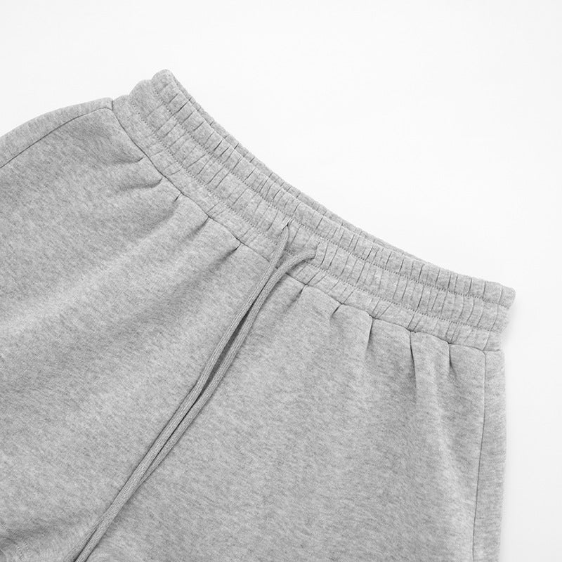 Women Fall/Winter Solid Casual Long-Sleeved Hoodies and Shorts Two-Piece Set 20