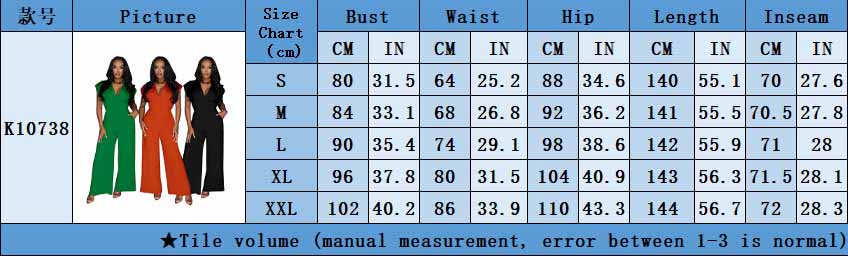 Fashionable Women's Solid Color Sleeveless V-Neck Wide Leg Jumpsuit 12