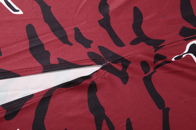 Women Fall Sexy Printed Backless Bodycon Dress 15