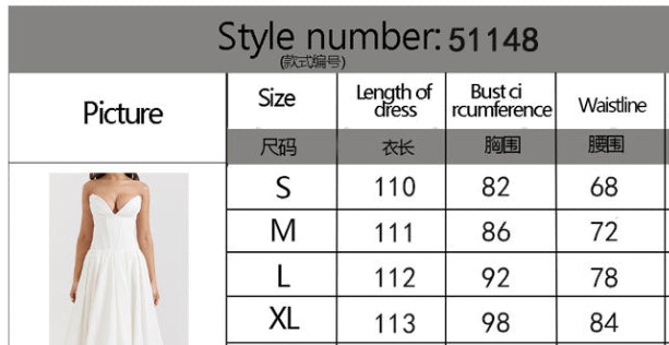 Women spring sexy sleeveless Maxi Solid Strapless dress 18