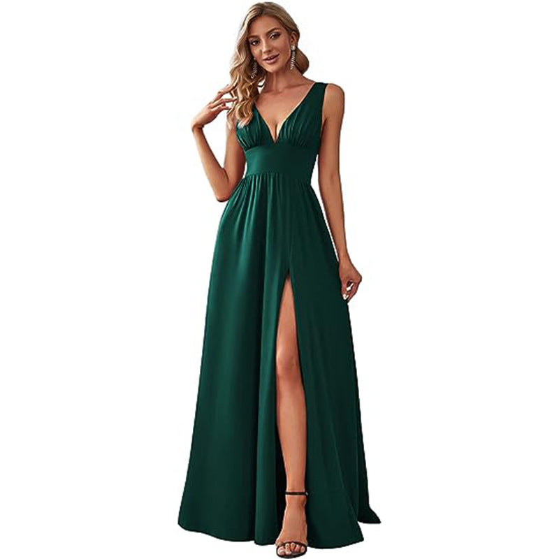 Women Sexy V Neck Party Maxi Evening Dress（Processing time need 3-6 days） 4