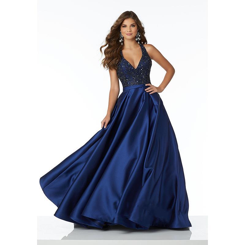 Women V-neck Backless Sexy Beads Formal Party Evening Dress（Processing time need 3-6 days）