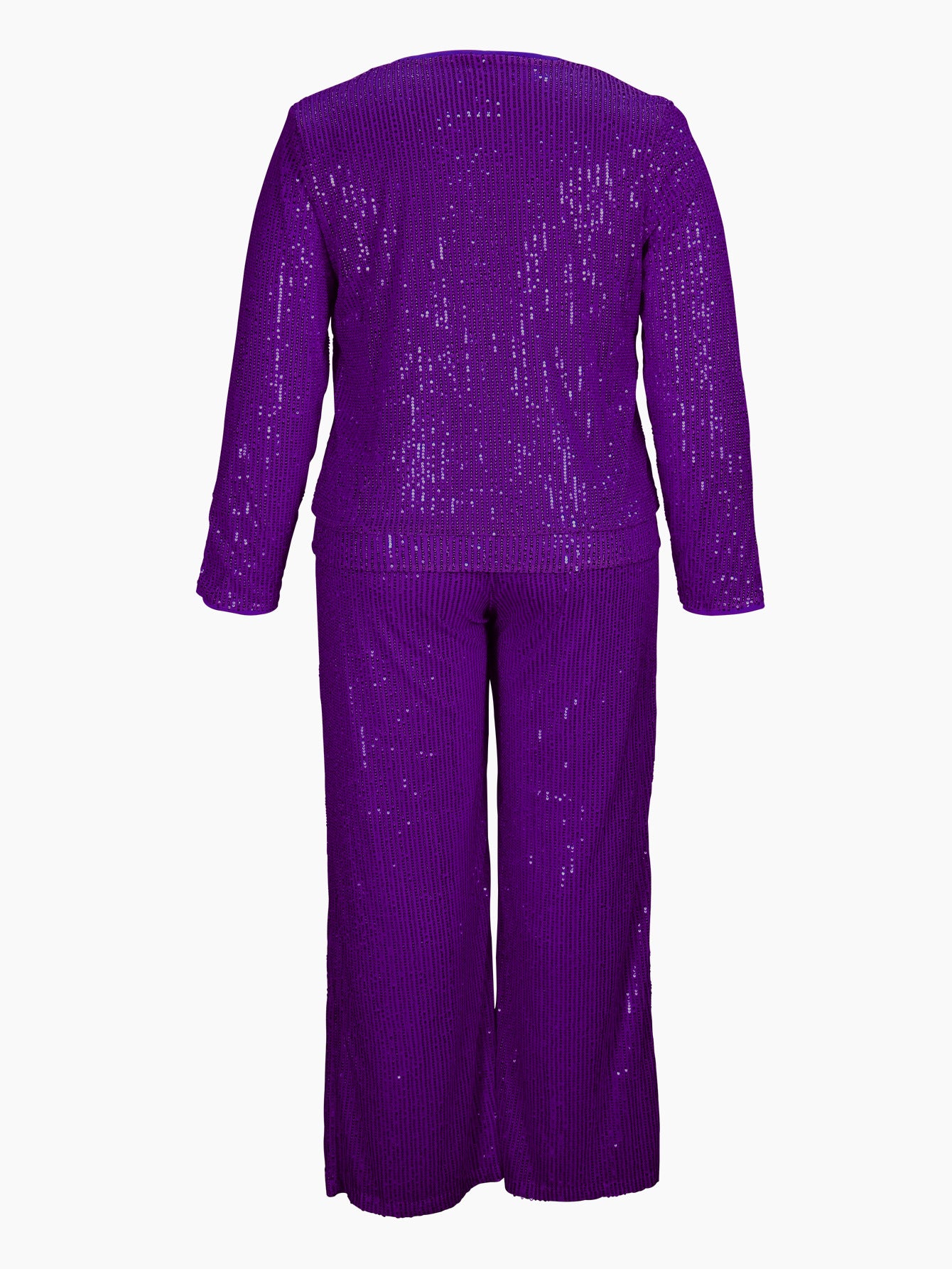 Autumn Women's Fashion Elegant Short Sleeve Round Neck Sequin Party Wear Casual Two Piece Pants Set 16