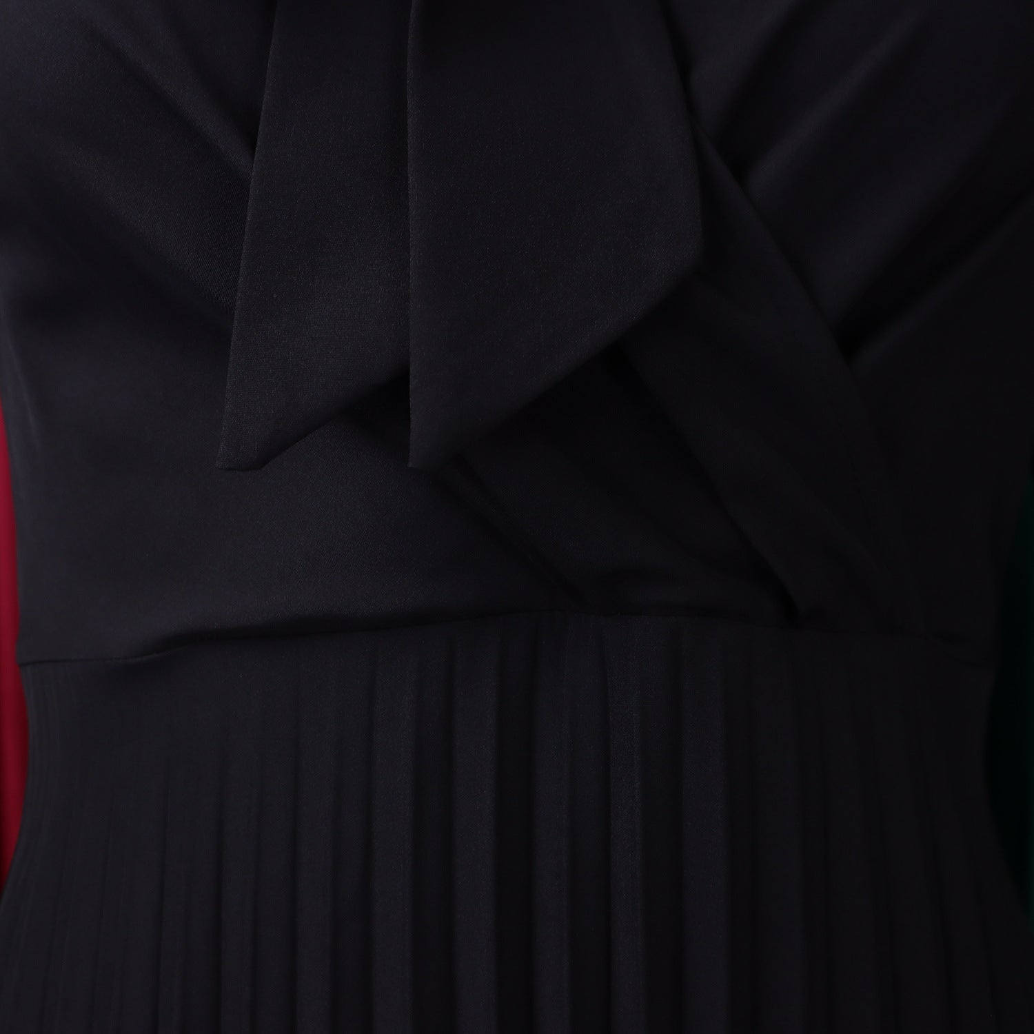 Women 3/4-sleeve tie dress with irregular pleats 34