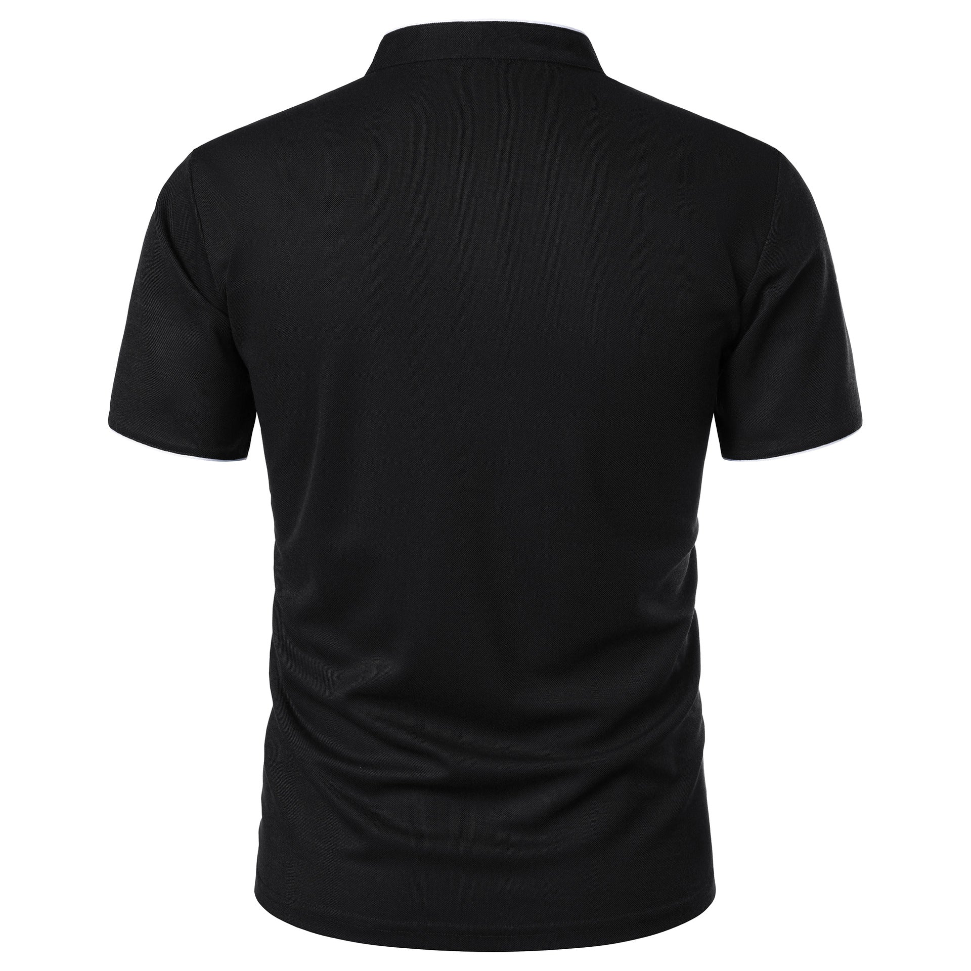 Men's Summer Solid Short Sleeve Polo T-shirt 37
