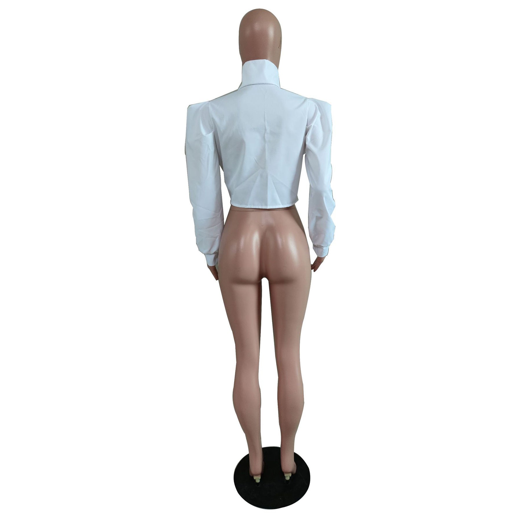 Women's Sexy Lace-Up Padded Shoulder Shirt 14