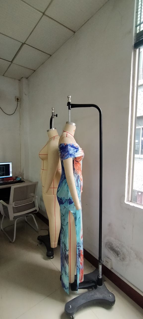 Women sexy printed slit dress 8