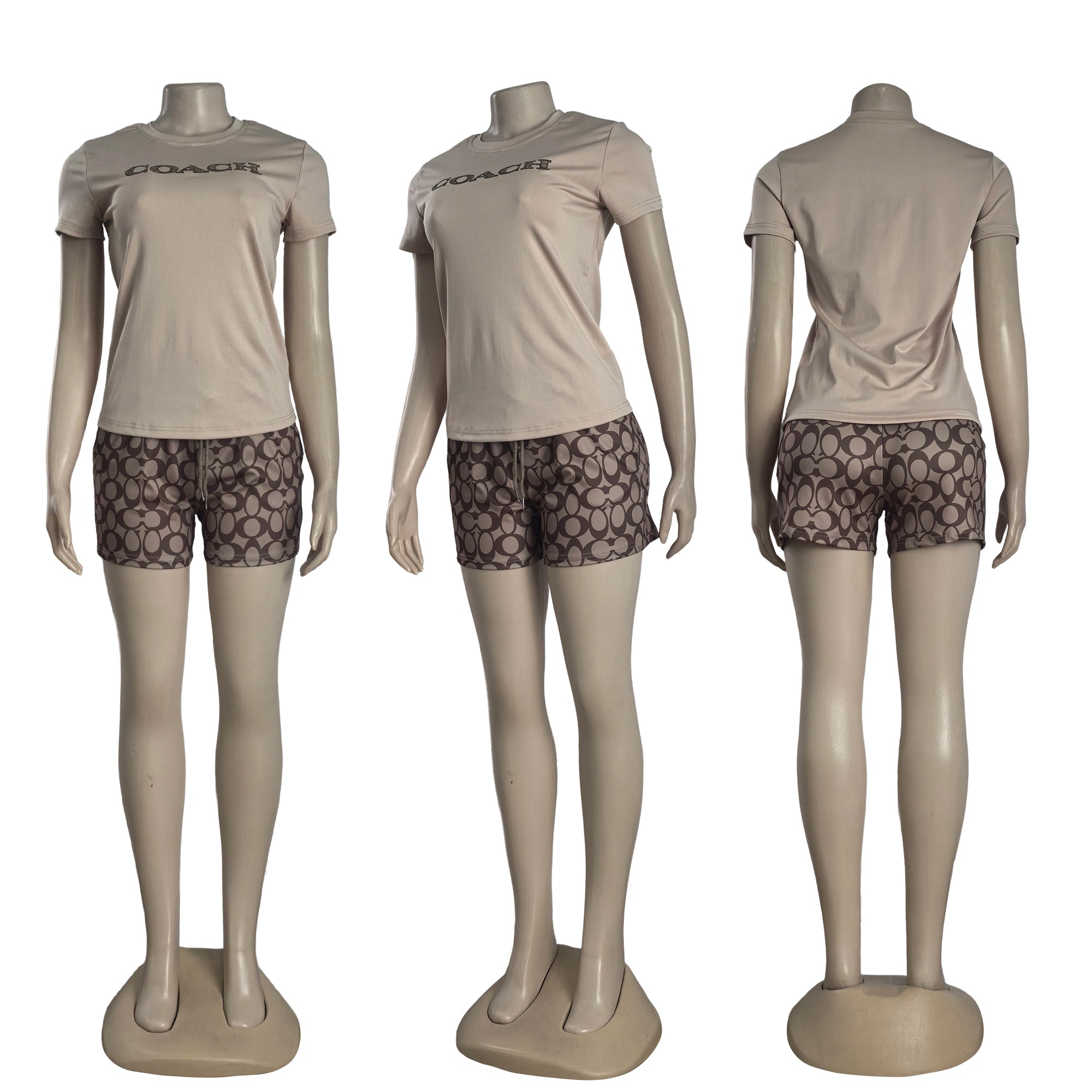 Women casual printed short-sleeved Top and shorts two-piece set 13