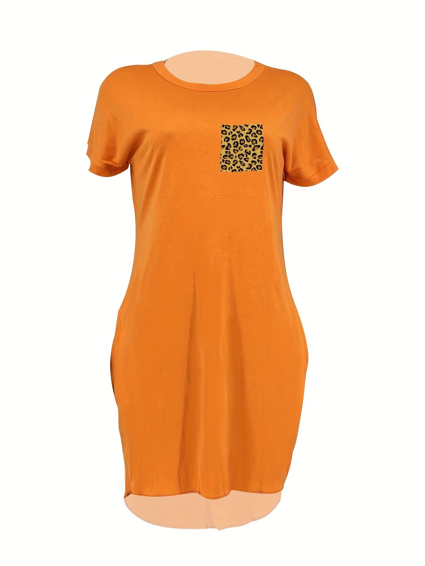 Women Leopard Print Dress with Pockets 8