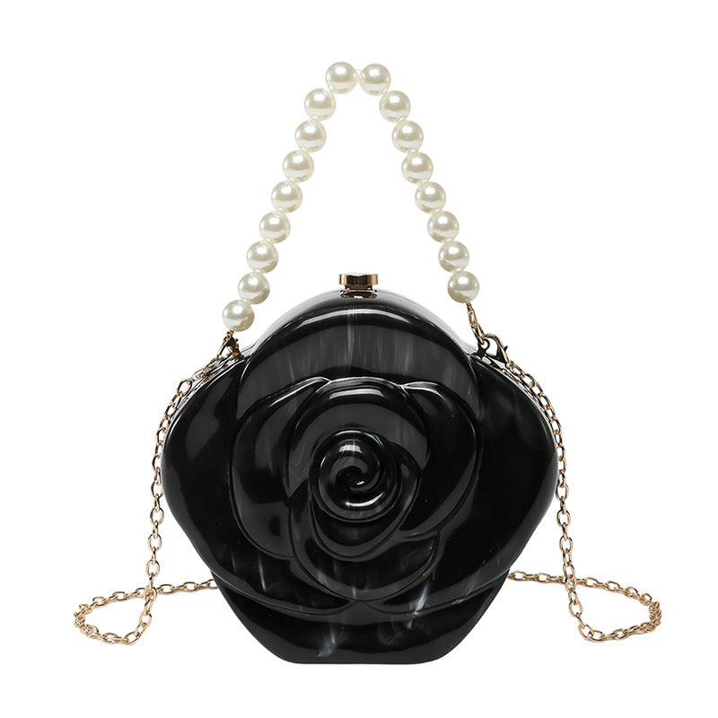 Women Rose Flower Crossbody Clutch 5