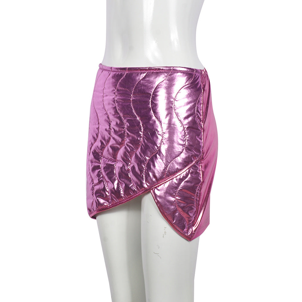 Women Irregular Padded Mini Skirt 10
