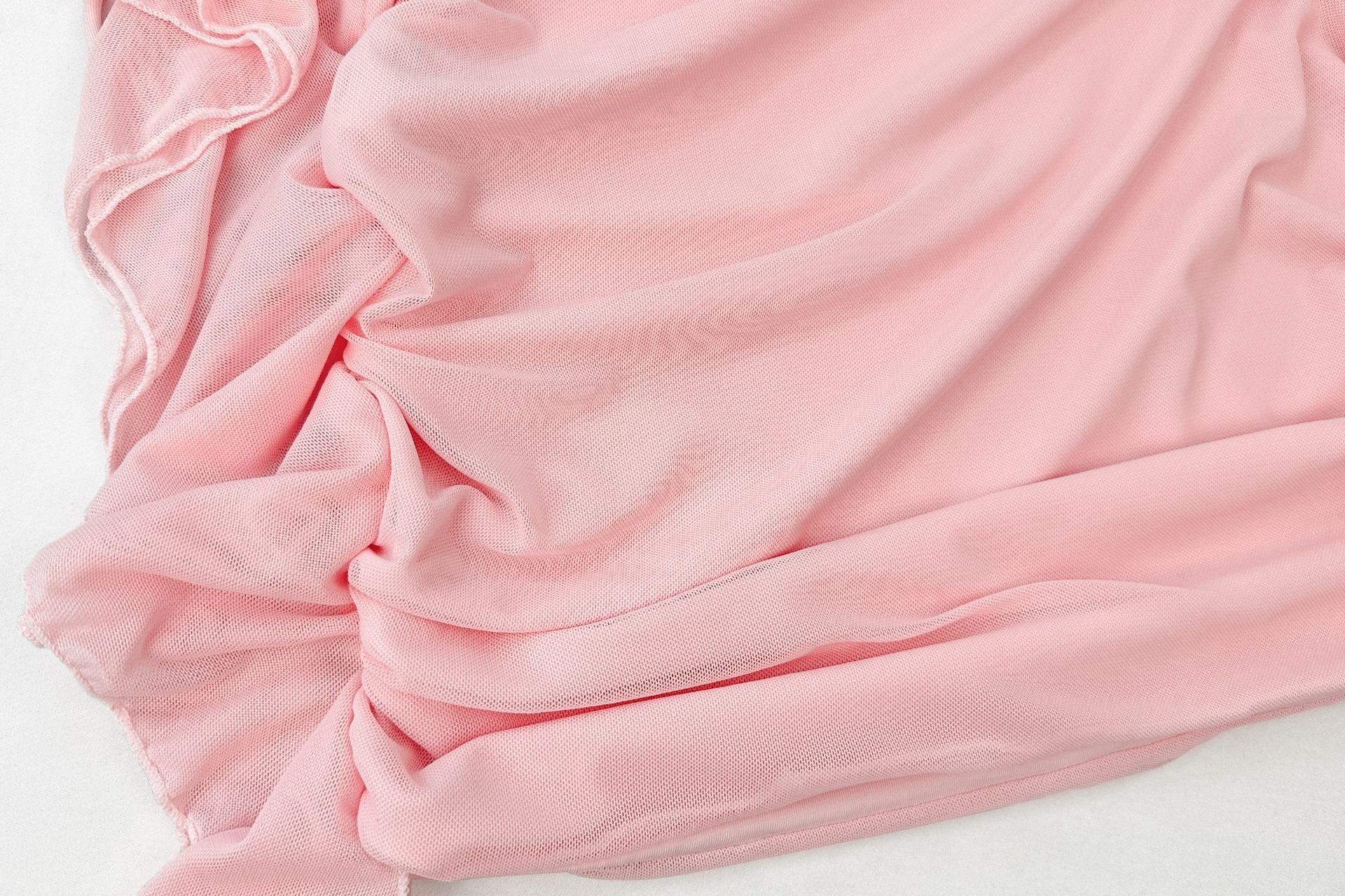 Women summer sexy solid tie Halter neck mesh dress 16