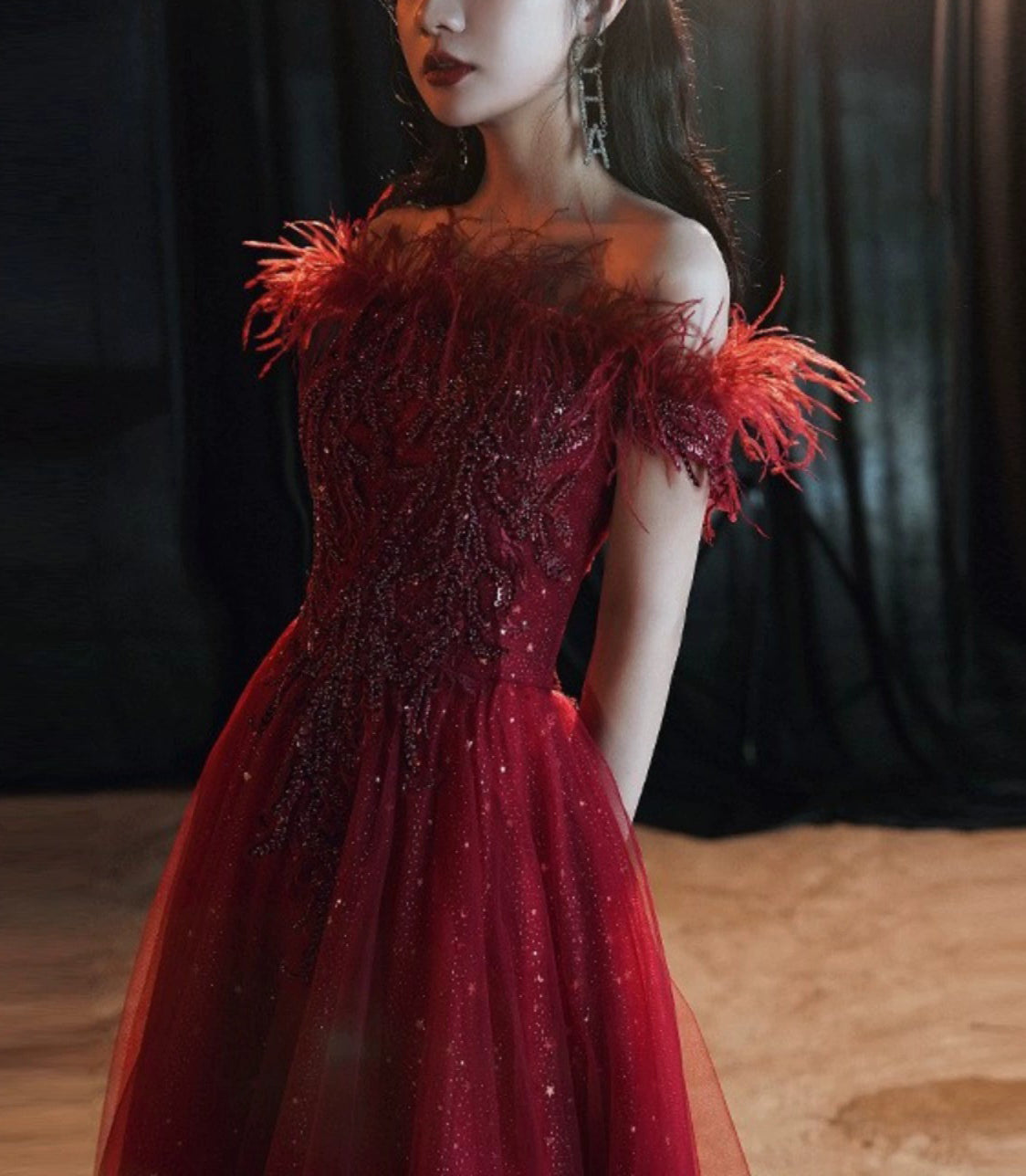 Women Summer Off Shoulder Formal Party Evening Dress（Processing time need 3-6 days） 7