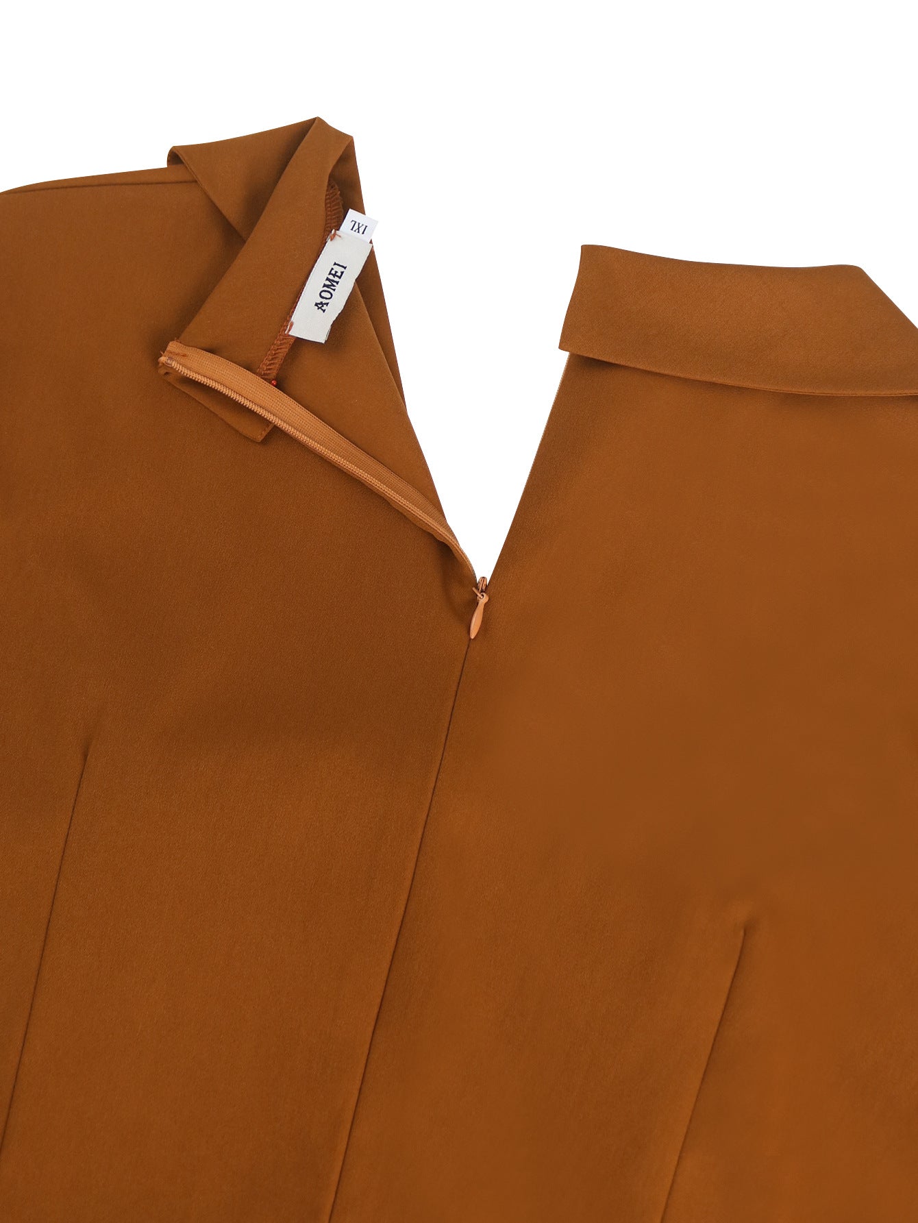 Plus Size Turned-Down Collar Lace-Up Bow Decoration A-Line Dress 15