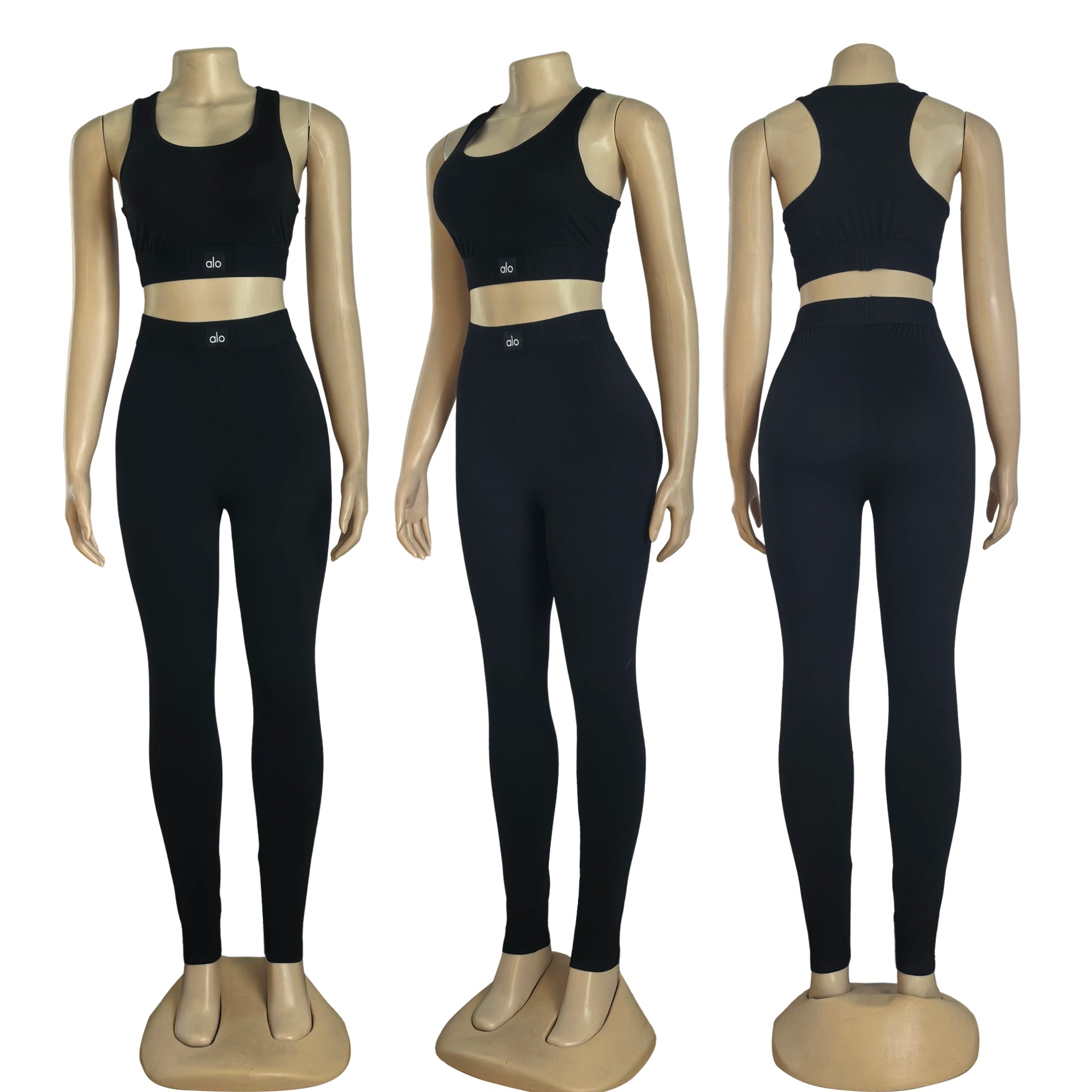 Summer Fashion Sports Slim-Waist Women's Vest Trousers Running Fitness Two-Piece Set 4