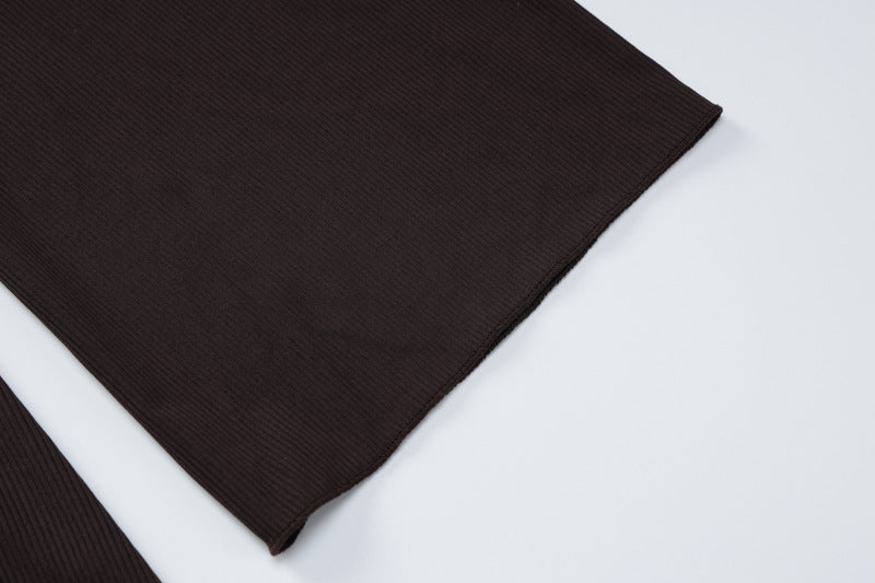 Women's Autumn Fashion Loose U-Neck Lace-Up Back Long Sleeve Dress 21