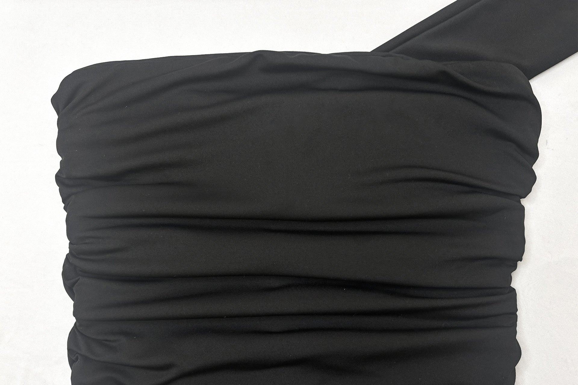 Women summer off shoulder pleated bodycon dress 9