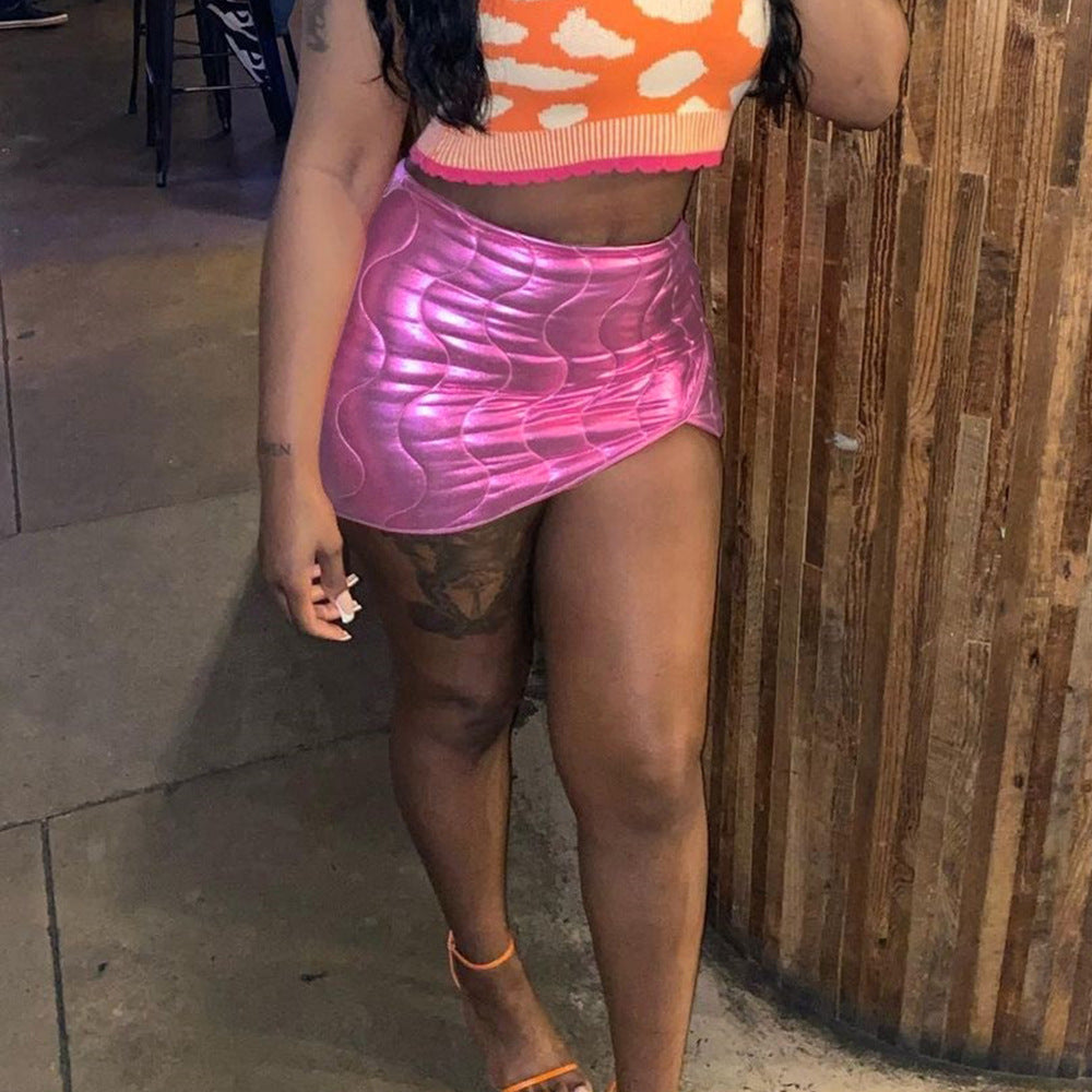 Women Irregular Padded Mini Skirt 3