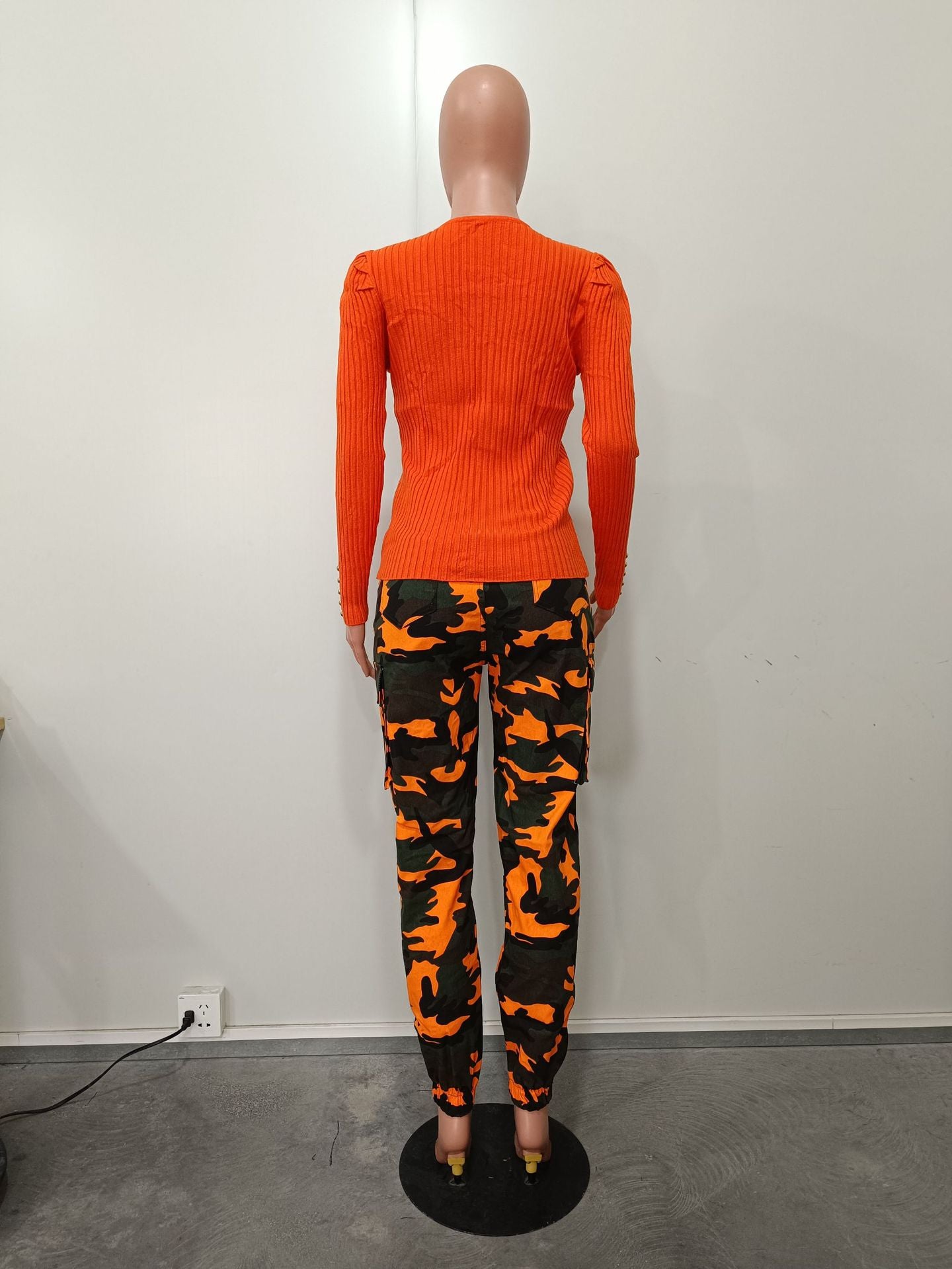 Women Solid knitting sweater 11